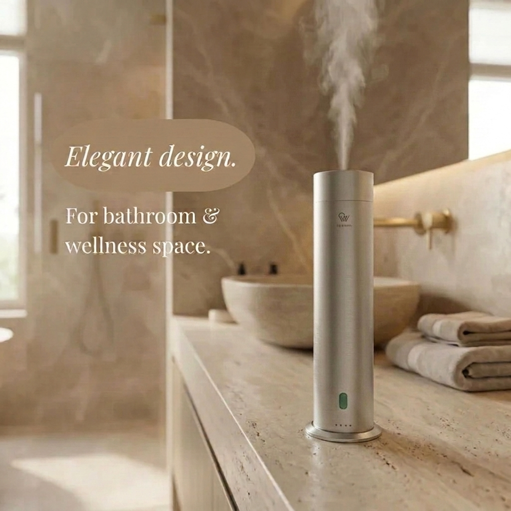Pure One Waterless Aroma Diffuser Gift Set – Matte Silver