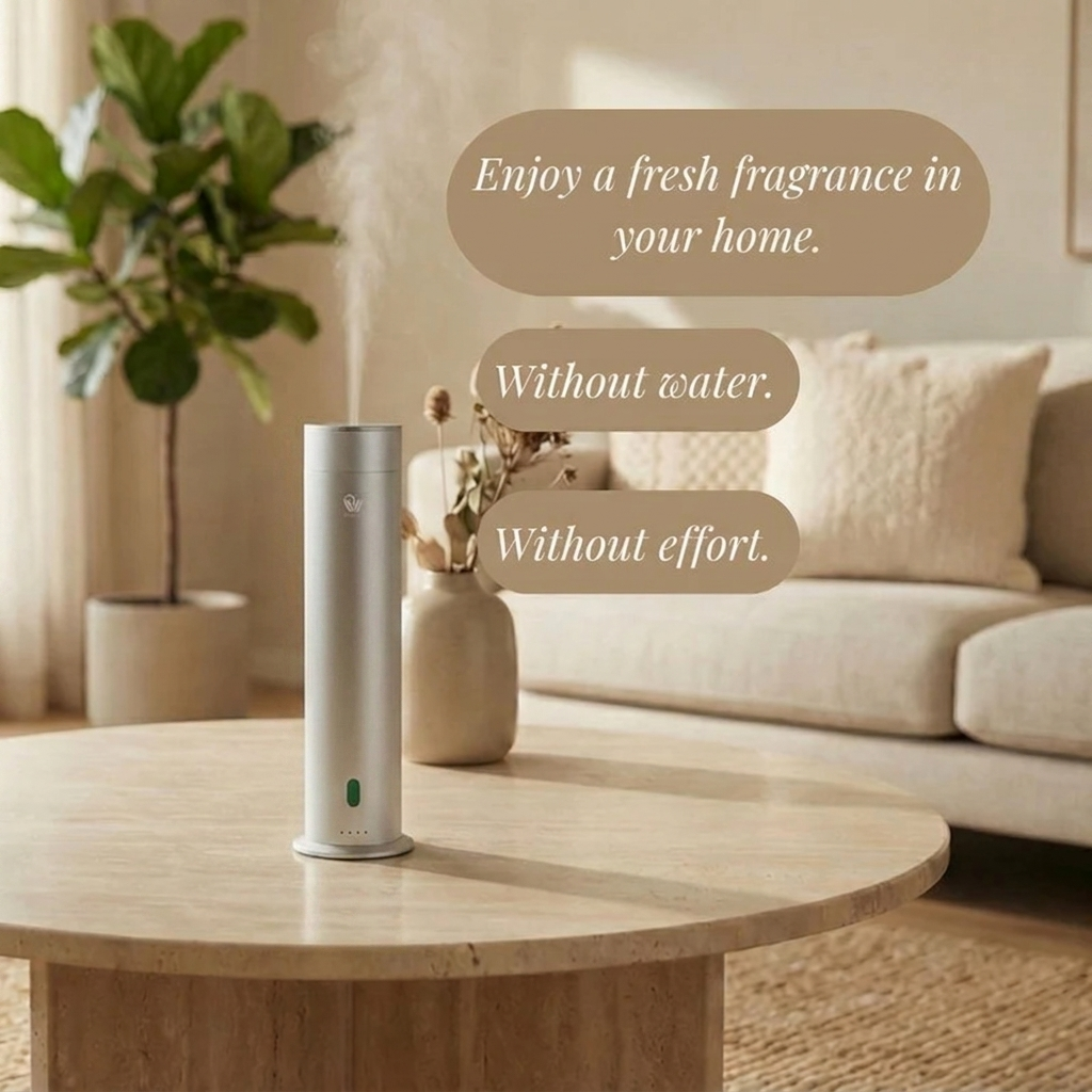 Pure One Waterless Aroma Diffuser Gift Set – Matte Silver