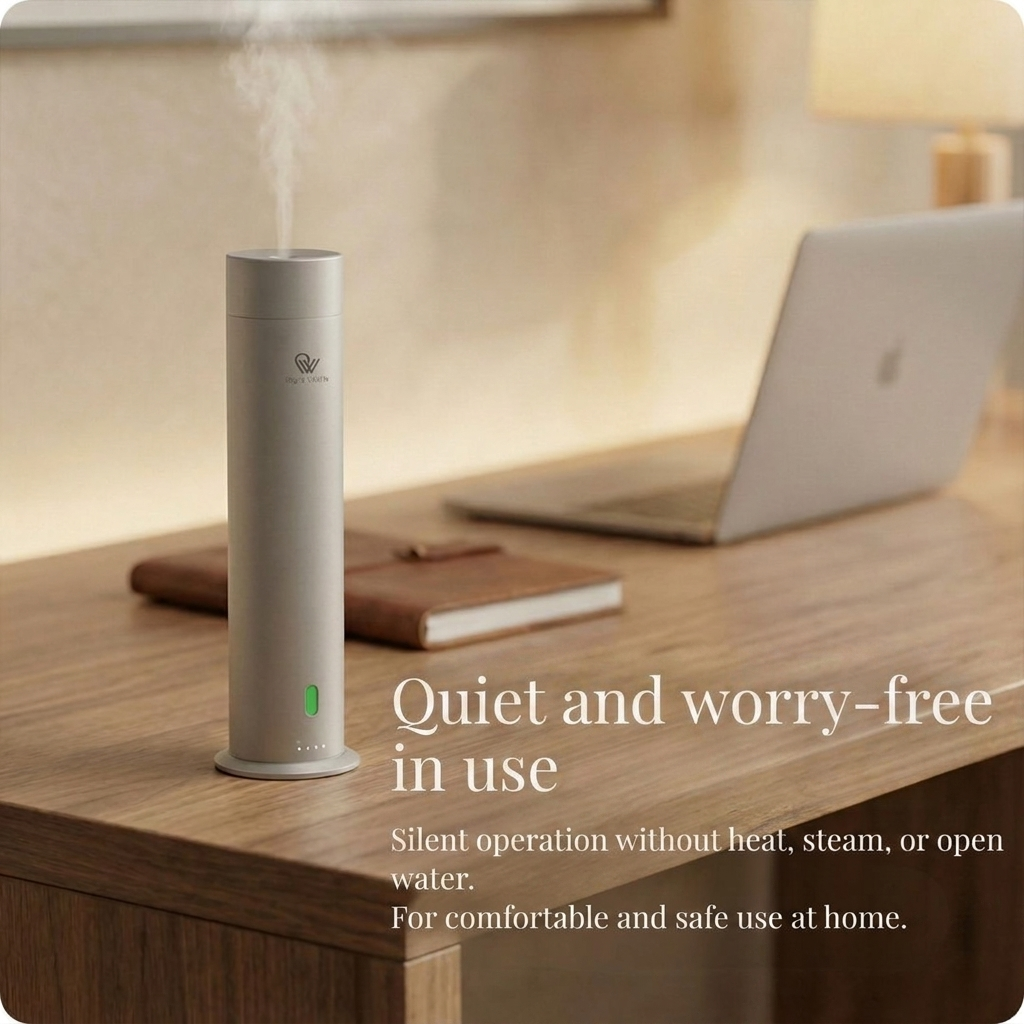 Pure One – Waterless Cold-Air Diffuser – Brushed Silver